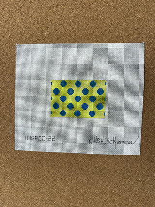 INSPCC-22 Planet Earth Credit Card Case Insert – Polka Dots – cobalt on lime w/ fuchsia