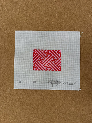 INSPCC-30 Planet Earth Credit Card Case Insert – Chinoiserie Lattice – red & pink