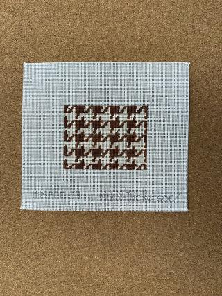 INSPCC-33 Planet Earth Credit Card Case Insert – Houndstooth – brown & tan