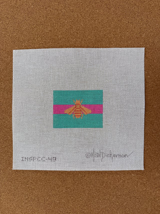 INSPCC-49 Planet Earth Insert – Gucci Bee in Mod Colors – peach w/ fuchsia stripe on turquoise