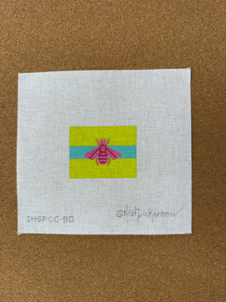 INSPCC-50 Planet Earth Insert – Gucci Bee in Mod Colors – hot pink w/ turquoise stripe on citron green