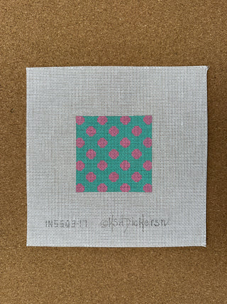 INSSQ3-17 Planet Earth 3” Square Insert – Snail on Lime Cabana Stripes