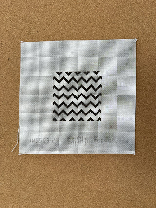 INSSQ3-23 Planet Earth 3” Square Insert – Double Criss Cross Gingham – turquoise with watermelon letter