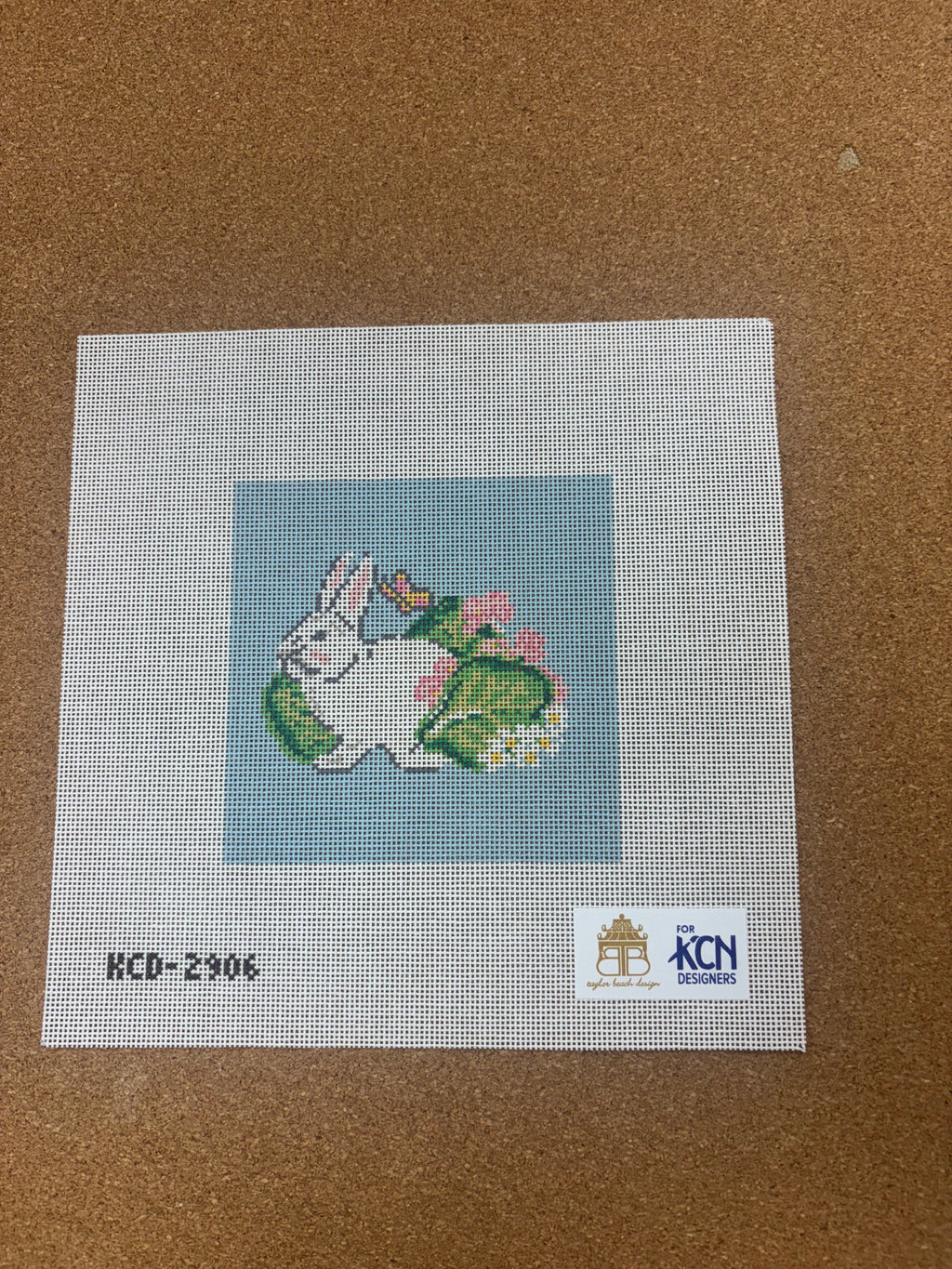 KCD2906 Bunny with Butterfly – Greenhouse Needlepoint