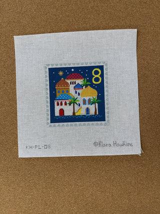 KH-PL-08 Klara Hawkins – Advent Stamp #8 – Middle Eastern Town