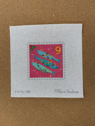 KH-PL-09 Klara Hawkins – Advent Stamp #9 – Three Fishes
