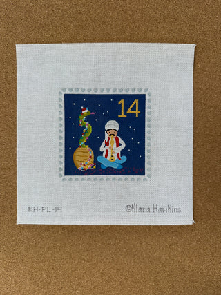 KH-PL-14 Klara Hawkins – Advent Stamp #14 – Snake Charmer