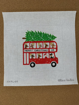 KH-PL-25 Klara Hawkins – London Christmas – Bus w/ Santa & Reindeer