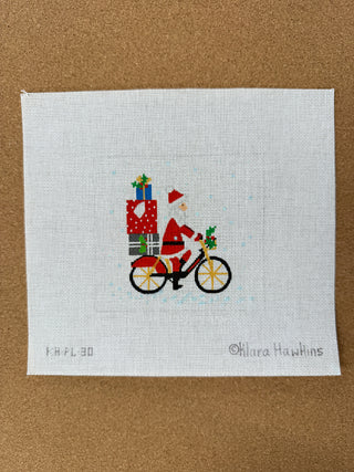 KH-PL-30 Klara Hawkins – London Christmas – Santa on Bicycle