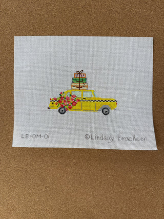 LB-OM-01 Lindsay Brackeen – NYC Cab w/ Flowers & Suitcases
