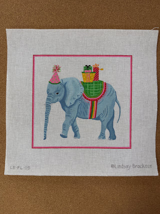 LB-PL-05 Lindsay Brackeen – Party Animal Elephant w/ Gifts & Pink Party Hat