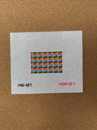 MD-127 2x3 Insert - Rainbow Check