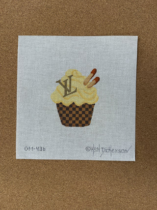 OM-436 Mini Designer Dessert – LV Cupcake w/ Caramel Buttercream