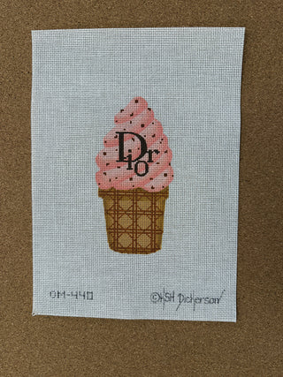 OM-440 Mini Designer Dessert – Dior Soft Serve Peach Chocolate Chip Soft Serve Cone