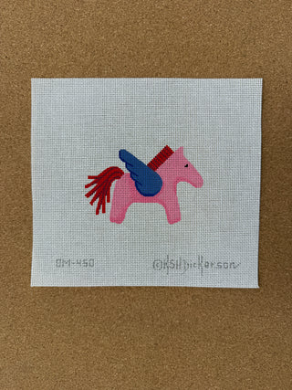 OM-450 Mini/Bag Charm – Hermès Pegasus – pink, red & blue
