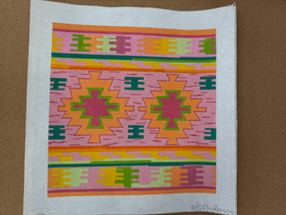 PL-146 Dhurrie Square w/ Medallions – summer melons palette