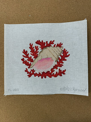 PL-283 Conch Shell w/ Coral