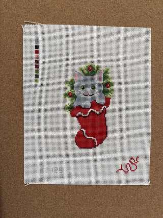 SBS125 Gray Kitten Stocking