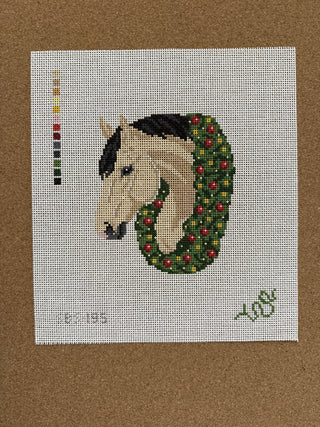 SBS195 Buckskin Christmas Horse