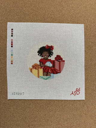 SBS227 Black Christmas Girl with Presents