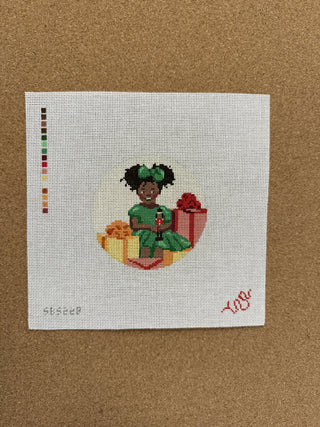 SBS228 Black Christmas Girl with Nutcracker