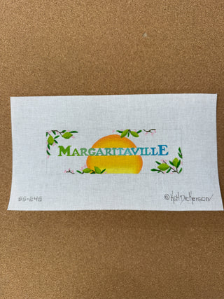 SS-246 “MARGARITAVILLE” w/ Lime Branches & Rising Sun” – overlapping letters in rainbow colors