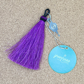 Horse Hair Tassel Needle Threader - Purple