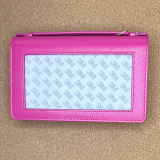 Everyday Clutch - Hot Pink + Silver Chain