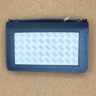 Everyday Clutch - Navy + Silver Chain