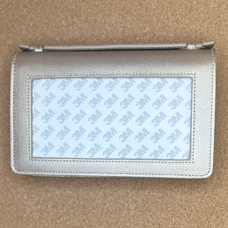 Everyday Clutch - Metallic Taupe + Gold Chain