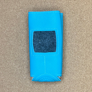 Self-Finishing Leather Cozy Slim Can - Turquoise