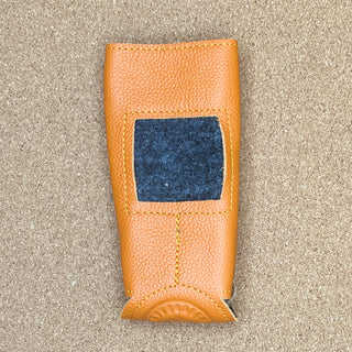 Self-Finishing Leather Cozy Slim Can - Bright Orange