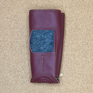 Self-Finishing Leather Cozy Slim Can - Maroon