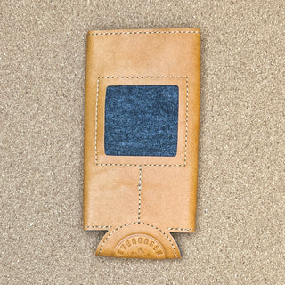 Self-Finishing Leather Cozy Slim Can - Chestnut