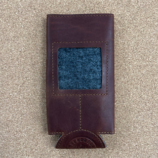 Self-Finishing Leather Cozy Slim Can - Espresso