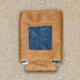 Self-Finishing Leather Cozy Standard Can - Chestnut