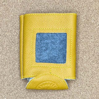 Self-Finishing Leather Cozy Standard Can - Mustard Yellow