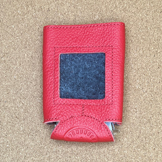 Self-Finishing Leather Cozy Standard Can - Bright Red