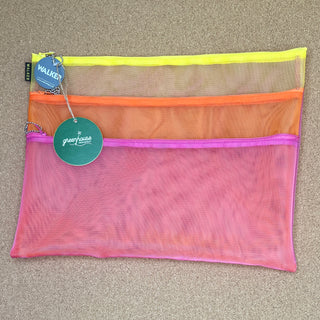 Triple Zip Case - Fuchsia, Orange, Yellow