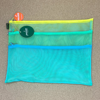 Triple Zip Case - Yellow, Mint, Aqua
