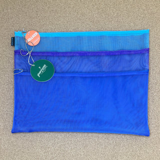 Triple Zip Case - Blue, Purple, Aqua