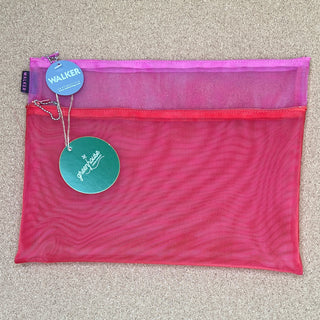 Double Zip Case - Red, Fuchsia