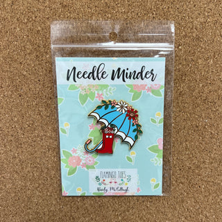 Floral Umbrella & Boots Needle Minder