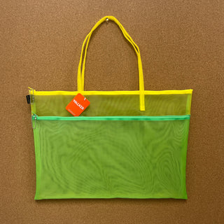 Double Zip Case with Handle - Mint, Yellow