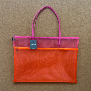Double Zip Case with Handle - Orange, Fuchsia