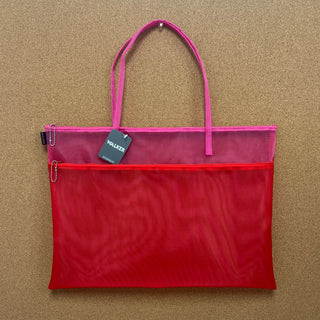 Double Zip Case with Handle - Red, Fuchsia