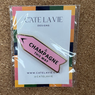 Champagne This Way Pink Needle Minder