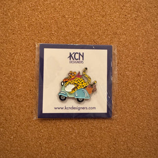Leopard on Scooter Needle Minder