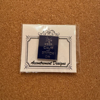 Keep Calm and Stitch On Needle Minder - Blue