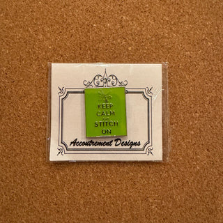 Keep Calm and Stitch On Needle Minder - Green